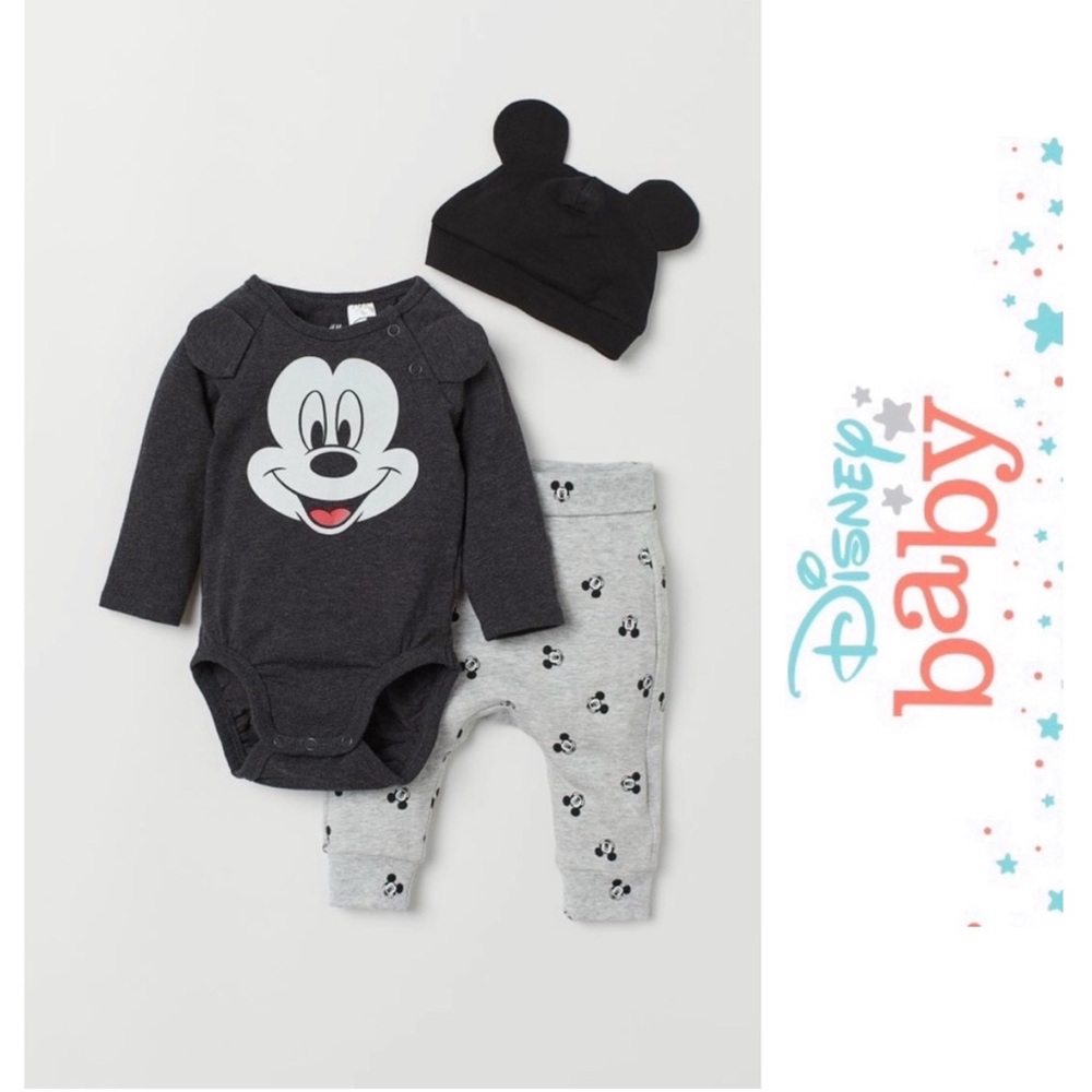 H&M Disney | Mickey Mouse Classic Jersey Pants | Size NB Newborn